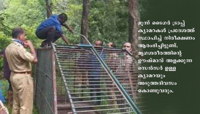 നരഭോജിക്കു കെണിയൊരുക്കി വനപാലകര്‍