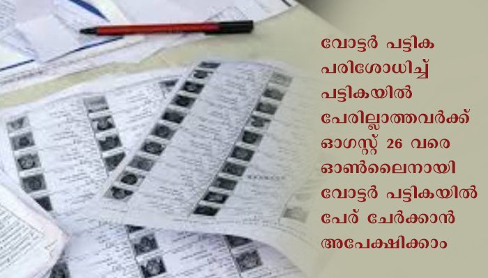 പാലക്കാട് 2020 തദ്ദേശ സ്വയംഭരണ തെരഞ്ഞെടുപ്പ്: കരട് വോട്ടര്‍ പട്ടിക പ്രസിദ്ധീകരിച്ചു