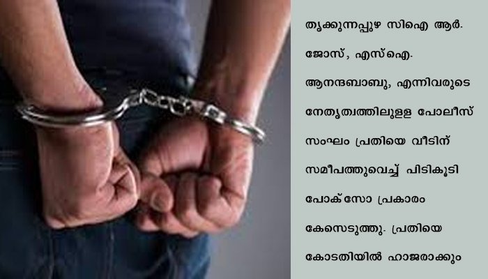 അയല്‍വാസിയായ പെണ്‍കുട്ടിയെ പീഡിപ്പിച്ച യുവാവ്‌ അറസ്റ്റില്‍