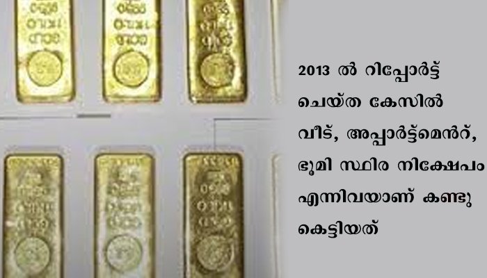 നെടുമ്പാശ്ശേരി സ്വര്‍ണ്ണക്കടത്ത്; 1.84 കോടി രൂപയുടെ സ്വത്ത് കണ്ടു കെട്ടി