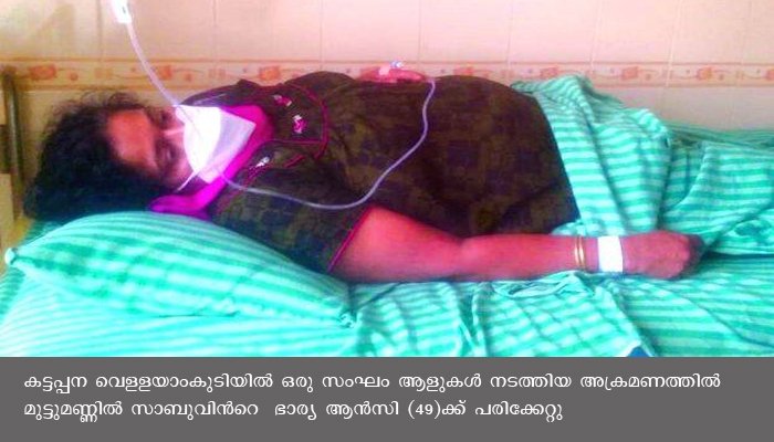 വീടുകയറി അക്രമണം വീട്ടമ്മക്ക് പരിക്ക്