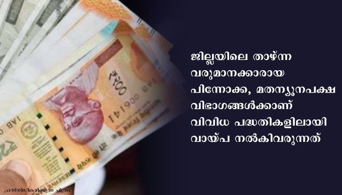 പിന്നോക്ക വിഭാഗ വികസന കോര്‍പറേഷന്‍ ജില്ലയില്‍ വായ്പ നല്‍കിയത് 90.91 കോടി രൂപ