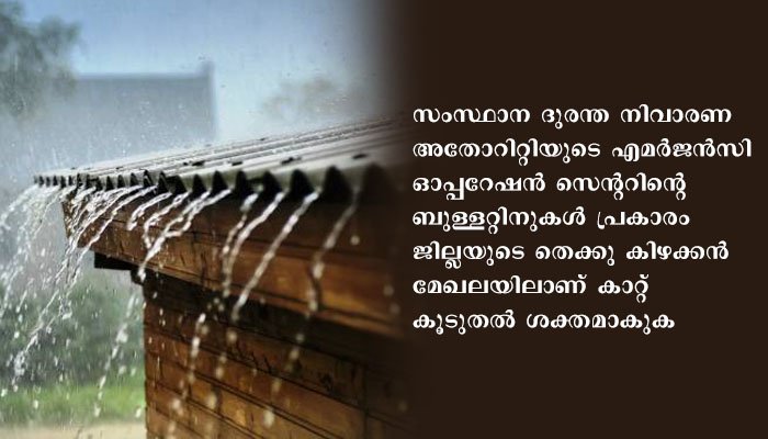 പ്രകൃതിക്ഷോഭ സാധ്യത; മുന്‍കരുതല്‍ നടപടികള്‍ ഊര്‍ജ്ജിതം