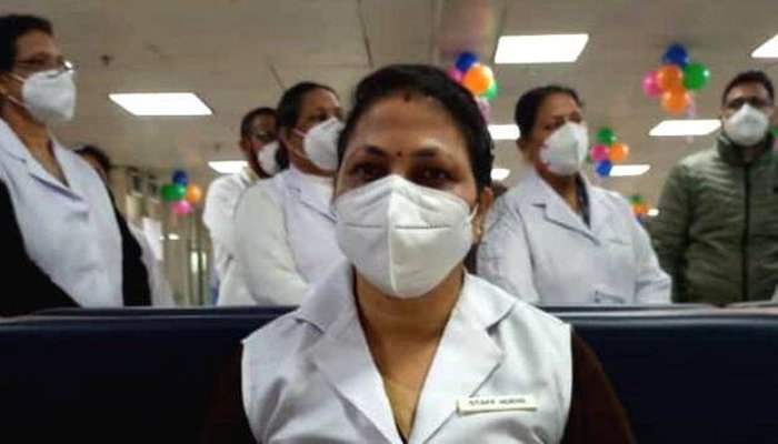 ആദ്യഡോസ് വാക്‌സിന്‍ സ്വീകരിച്ചത് ഇടുക്കി ഇരട്ടയാര്‍ സ്വദേശിനി ബിജി ടോമി