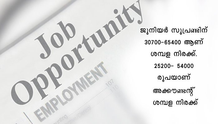 ഡെപ്യൂട്ടേഷൻ ഒഴിവ്