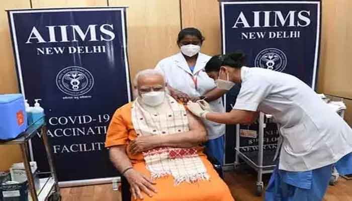 പ്രധാനമന്ത്രി കോവിഡ് -19  വാക്സിന്റെ രണ്ടാം ഡോസ് എടുത്തു