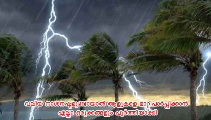 തിരുവനന്തപുരം: ചുഴലിക്കാറ്റ്: സംസ്ഥാനത്ത് 141 ക്യാമ്പുകൾ തുടങ്ങി