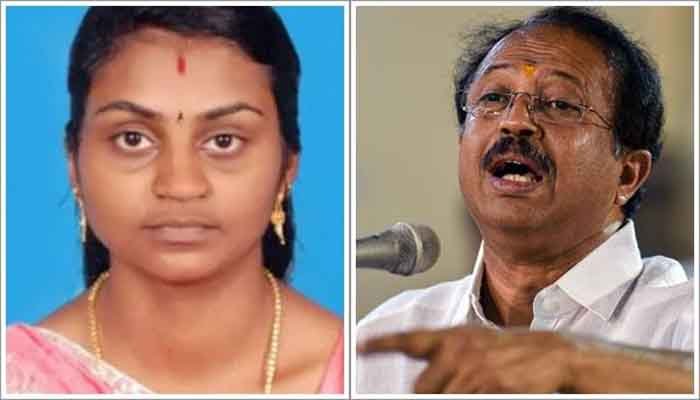 സൗമ്യയുടെ കുടുംബത്തിന് സംസ്ഥാന ഗവണ്മെന്റ് ധനസഹായം നൽകണം : വി. മുരളീധരൻ
