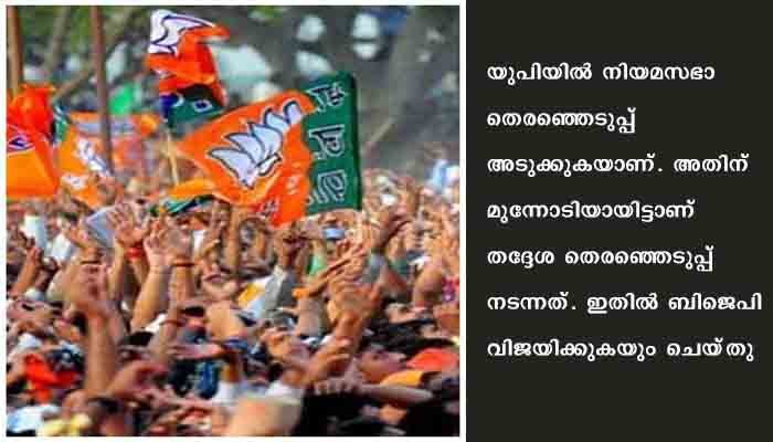 ഉത്തര്‍പ്രദേശിലെ തദ്ദേശ തെരഞ്ഞെടുപ്പില്‍ ബിജെപിക്ക്‌ മികച്ച വിജയം