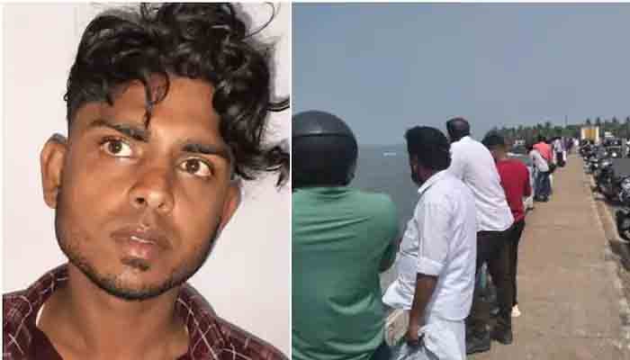 കടലുണ്ടി പുഴയിലേക്ക് ചാടിയ പ്രതിയെ പോലീസ് സാഹസികമായി പിടികൂടി .