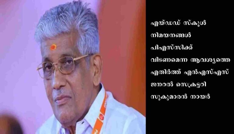 എസ്എൻ.ഡി.പി ക്കെതിരെ പരോക്ഷ വിമർശനവുമായി സുകുമാരൻ നായർ