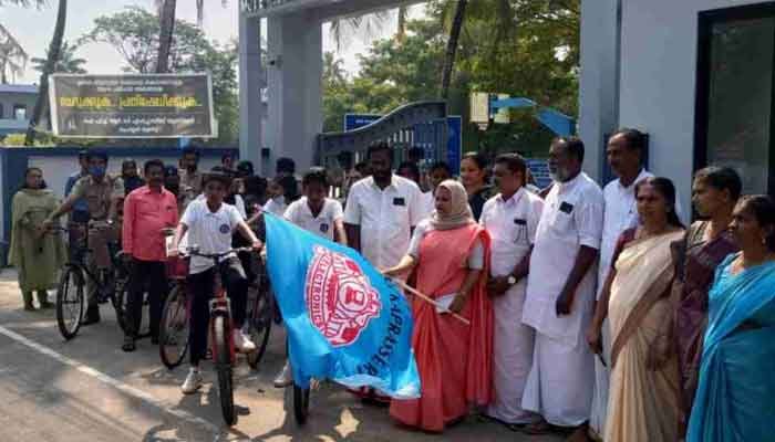 ലഹരിക്കെതിരെ സൈക്കിൾ റാലിയുമായി ചെങ്ങമനാട് ഗ്രാമപഞ്ചായത്ത്