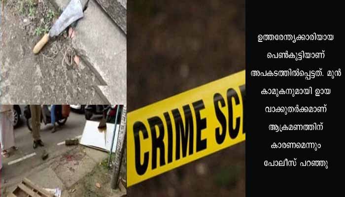 വീണ്ടും പ്രണയപ്പക ; കൊച്ചിയിൽ യുവതിയെ നടുറോഡിൽ വെട്ടി വീഴ്ത്തി മുൻ കാമുകൻ