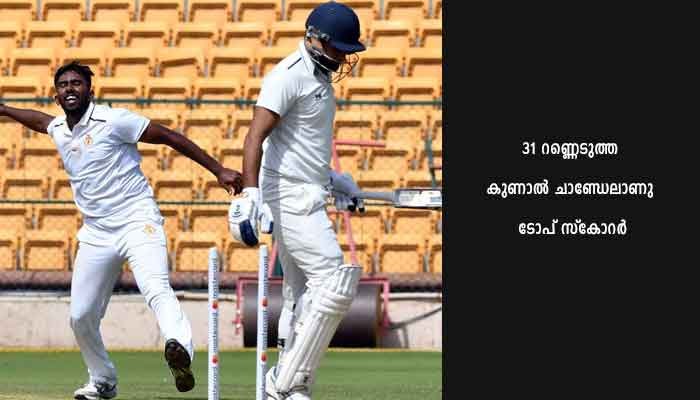 കര്‍ണാടകയ്ക്ക് ഏഴ് റണ്‍ ലീഡ്