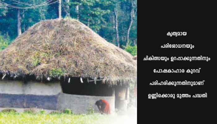 ആദിവാസി കുട്ടികളുടെ ആരോഗ്യ ചികിത്സാ പ്രശ്‌നങ്ങള്‍ പരിഹരിക്കുന്നതിന് ഉണ്ണിക്കൊരു മുത്തം – നൂതന പദ്ധതിയുമായി ജില്ലാ പഞ്ചായത്ത്