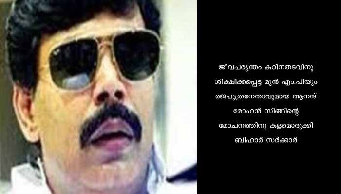 ബിഹാര്‍ ബാഹുബലി’ക്ക് മോചനം; നിതീഷ് സര്‍ക്കാരിനു വിമര്‍ശനം