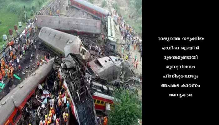 ഒഡീഷ ട്രെയിന്‍ ദുരന്തം: കാരണം അവ്യക്തമായി തുടരുമ്പോള്‍
