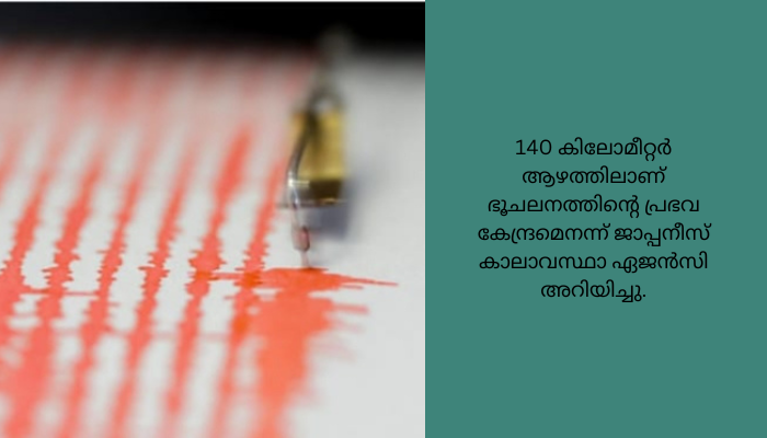 ജപ്പാനില്‍ ശക്തമായ ഭൂചലനം; ആളപായമില്ല