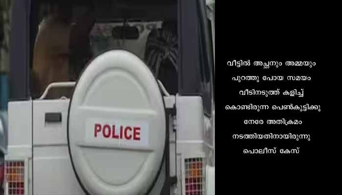 പെൺകുട്ടിക്കു നേരേ ലൈംഗികാതിക്രമം; 47കാരന് തടവും പിഴയും ശിക്ഷ