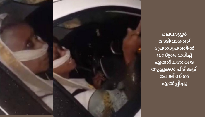 പ്രേതരൂപത്തിൽ കാറോടിച്ചെത്തി ആളുകളെ ഭീതിയിലാക്കുന്ന സ്ത്രീ പിടിയിൽ