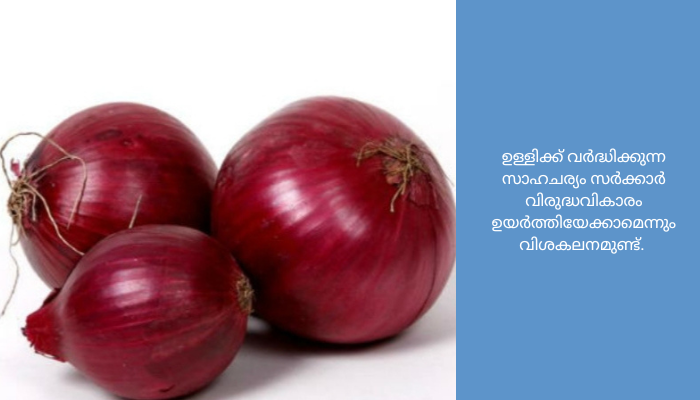 തക്കാളിക്ക് പിന്നാലെ ഉള്ളി വിലയും കുതിക്കുന്നു; കിലോക്ക് 70 രൂപ വരെ ഉയരാന്‍ സാധ്യത