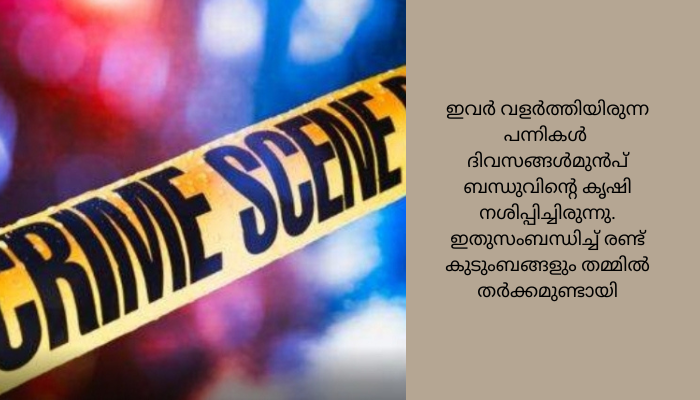 വളർത്തുപന്നികൾ ​ കൃഷി നശിപ്പിച്ചതിനെ തുടർന്നുണ്ടായ തർക്കം; ഒരു കുടുംബത്തിലെ മൂന്ന് പേരെ ആള്‍ക്കൂട്ടം അടിച്ചുകൊന്നു