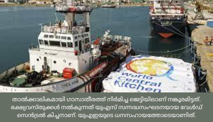 ഇസ്രയേലില്‍ ഭക്ഷണവിതരണത്തിനിടെ വീണ്ടും വെടിവെയ്പ്പ്; ആശ്വാസവും ഭക്ഷണവുമായി ആദ്യ കപ്പല്‍ ഗാസ തീരത്ത്