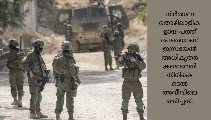 വെസ്റ്റ് ബാങ്കിൽ തടങ്കലിലായിരുന്ന ഇന്ത്യക്കാരെ മോചിപ്പിച്ച് ഇസ്രയേൽ സൈന്യം