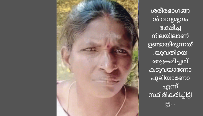 ഊട്ടിയില്‍ വന്യമൃഗാക്രമണത്തിൽ യുവതി കൊല്ലപ്പെട്ടു
